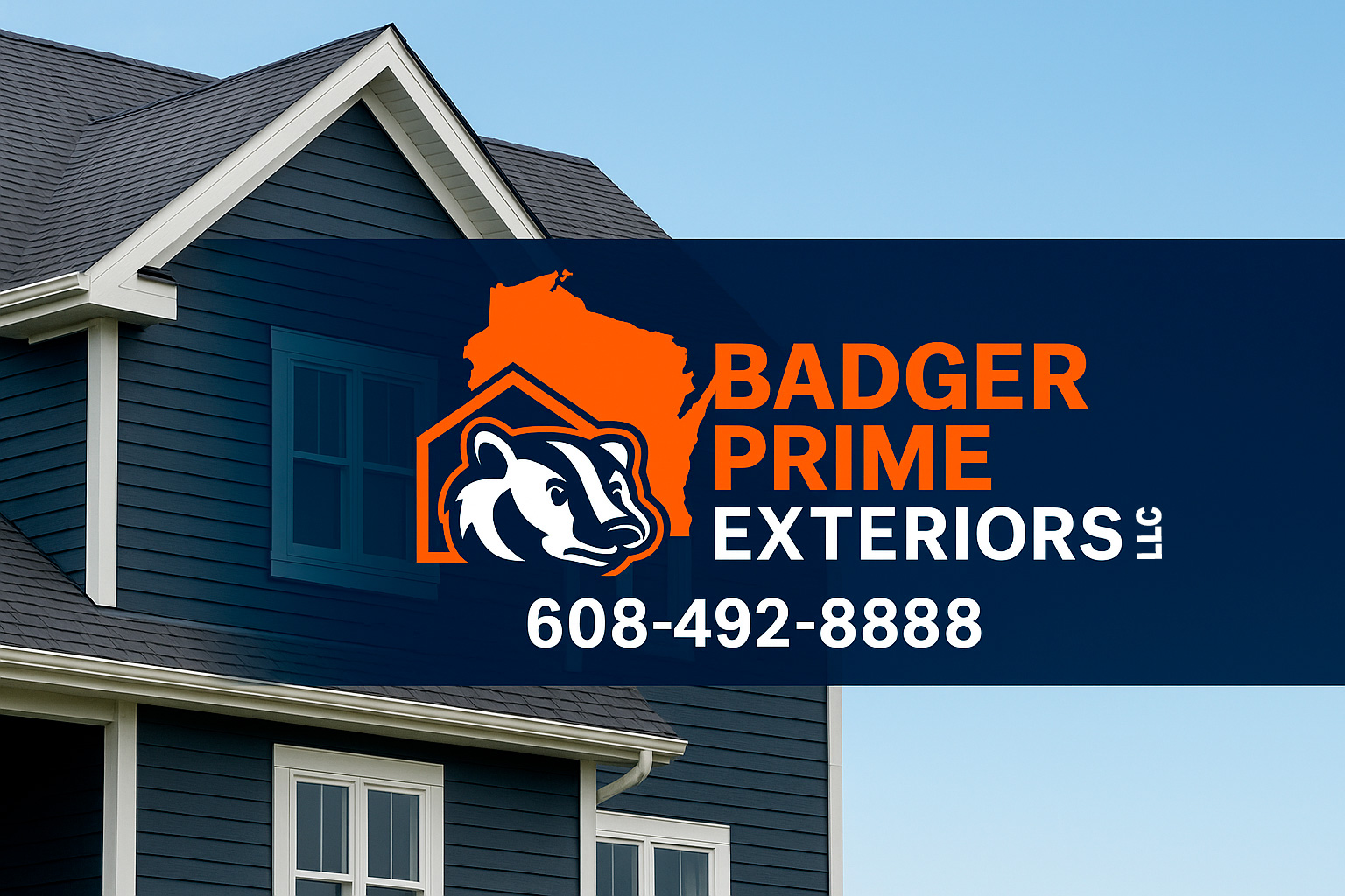 Badger Prime Exteriors LLC branding image for coming soon page